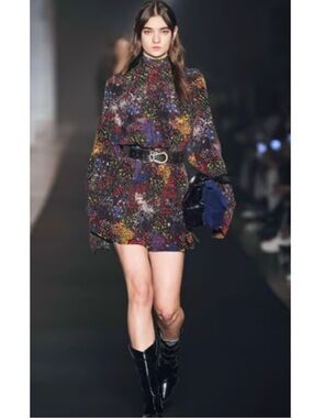 Zadig & Voltaire D Ross Print Silk Mini Dress Size Small